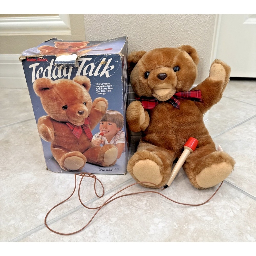 Teddy Talk To Me From RadioShack Vintage 1980s Talks But No Movement‎ Retro Toys